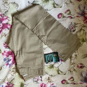 Dickies Girl Simple Pant, Mid Rise Straight Leg Pant, Size 11, Khaki color.